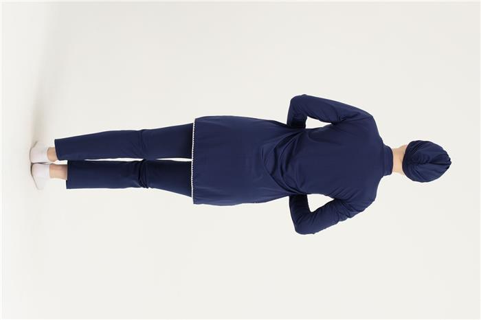 Kadın Lacivert Uzun Kol Tesettür Mayo