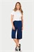 Kadın Lacivert Viscon Geniş Kapri