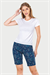 Kadın Lacivert Viskon Cepli Şort