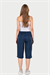Kadın Lacivert Viskon Kapri Şort