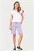 Kadın Lila İki İplik Uzun Şort