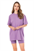 Kadın Lila Oversize T-shirt