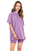 Kadın Lila Oversize T-shirt