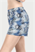 Kadın Mavi Çiçekli Viskon Şort