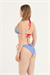 Kadın Mavi Ekose Bikini Takım