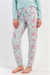Kadın Mavi Marla Manşetli Pijama Altı