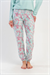Kadın Mavi Paçası Lastikli Pijama Altı