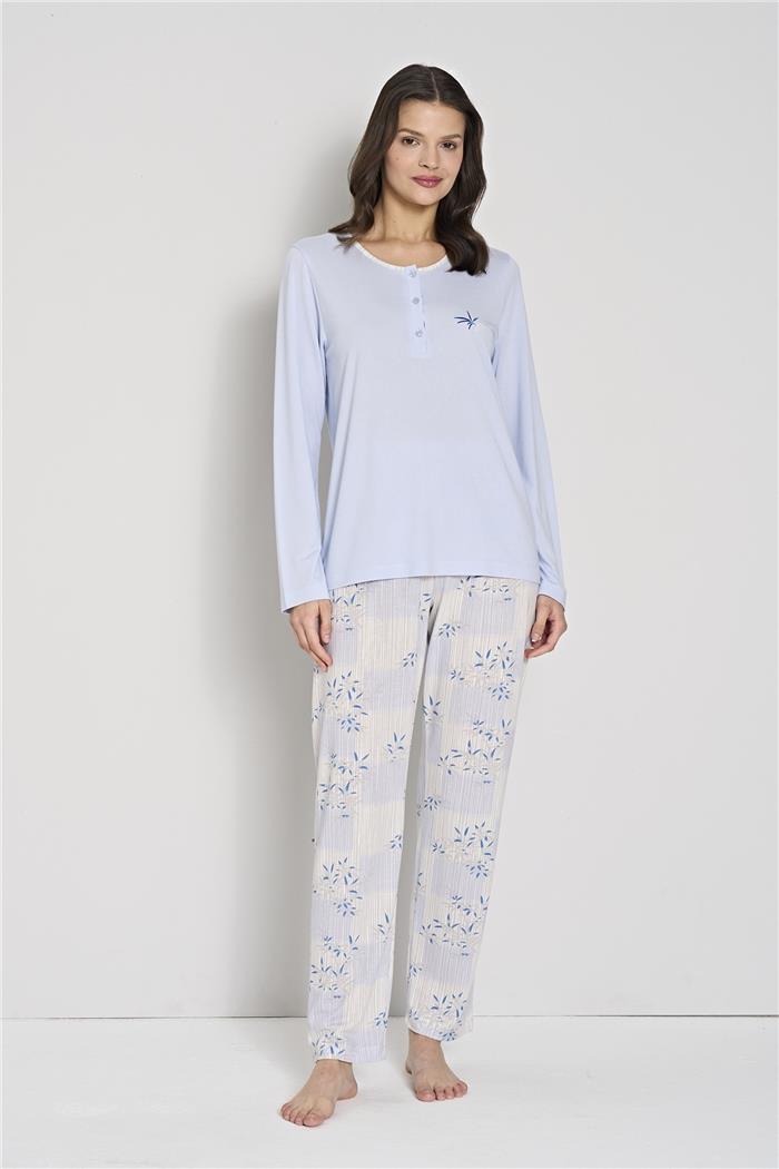Kadın Mavi Pijama Takımı