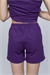 Kadın Mor Cepli Mini Şort