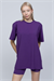 Kadın Mor Oversize T-shirt