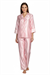 Kadın Pembe Çizgli Saten Pijama Altı