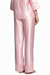 Kadın Pembe Çizgli Saten Pijama Altı