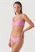 Kadın Pembe Deniz Kabuğu Desen Bikini Takım