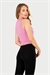 Kadın Pembe Halter Yaka Crop