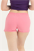 Kadın Pembe Likralı Deniz Şortu