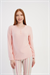Kadın Pembe Marla Patlı Kolucu Manşetli Pijama Üstü