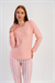 Kadın Pembe Uzun Marla Tek Üst