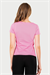 Kadın Pembe V Yaka T-shirt