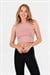 Kadın Pudra Halter Yaka Crop