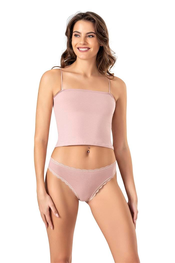 Kadın Pudra İp Askılı Crop