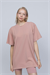Kadın Pudra Oversize T-shirt
