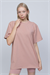 Kadın Pudra Oversize T-shirt
