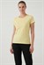 Kadın Sarı Sıfır Yaka Tshirt