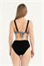 Kadın Siyah Beyaz Güllü Bikini Takım
