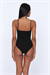 Kadın Siyah Cotton İp Askılı Dantelli Çıtçıtlı Body