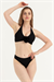 Kadın Siyah Güllü Bikini Takım