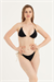 Kadın Siyah Halka Detaylı Bikini Takım