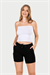 Kadın Siyah İki İplik Mini Şort