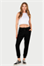 Kadın Siyah İki İplik Slimfit Paça Alt