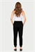 Kadın Siyah İki İplik Slimfit Paça Alt