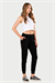 Kadın Siyah İki İplik Slimfit Paça Alt