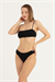Kadın Siyah İp Askılı Bikini Takımı