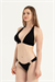 Kadın Siyah Kalp Detay Bikini Takım