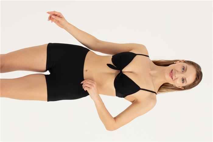 Kadın Siyah Kısa Deniz Şortu