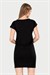 Kadın Siyah Modal Düşük Omuz Basic Elbise