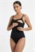 Kadın Siyah Penye Modal İp Askılı Emzirme Çıtçıtlı Body