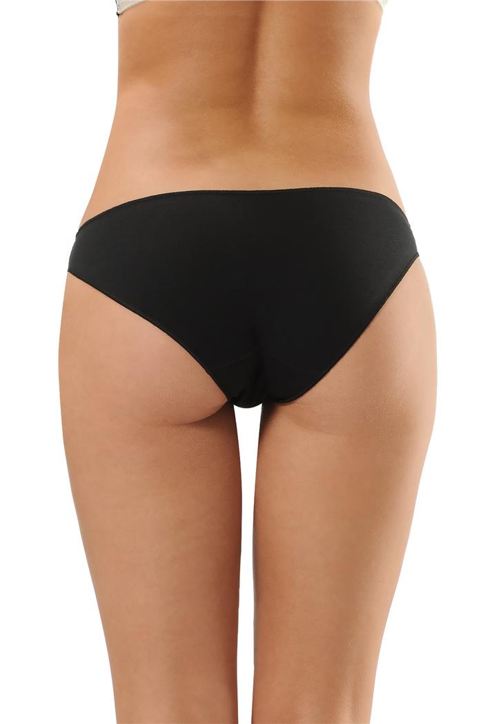 Kadın Siyah Penye Modal Slip