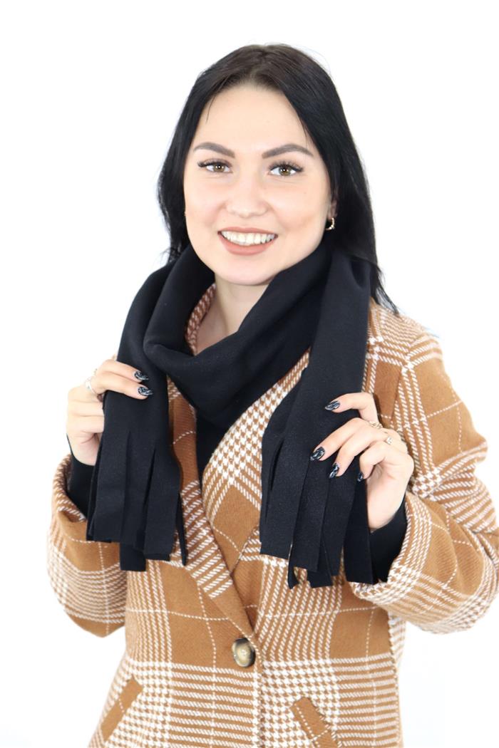 Kadın Siyah Polar Atkı