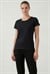 Kadın Siyah Sıfır Yaka Tshirt