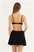 Kadın Siyah Şortlu Deniz Eteği