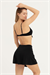 Kadın Siyah Şortlu Deniz Eteği