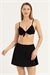 Kadın Siyah Şortlu Deniz Eteği