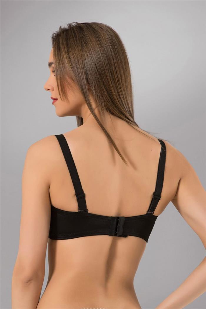 Kadın Siyah Straplez Minimizer Sütyen