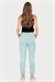 Kadın Su Yeşili İki İplik Slimfit Paça Alt