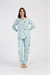 Kadın Su Yeşili Manşetli Cepli Pijama Altı
