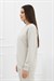 Kadın Taş Rengi 3 İplik Şardonlu Oversize Sweat